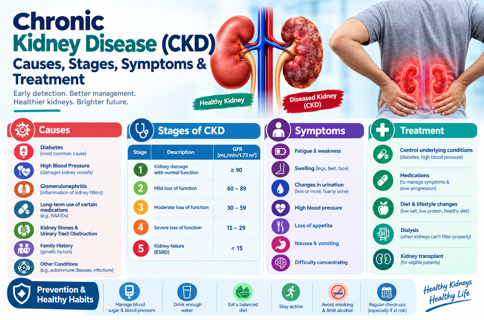 Chronic Kidney Disease (CKD) - Causes, Stages, Symptoms & Treatment