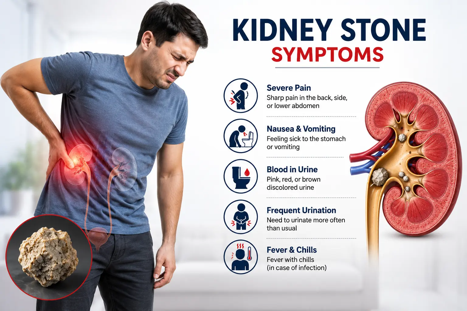 Kidney Stone Symptoms: Early Signs, Pain, Diagnosis & Treatment